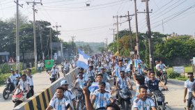 কক্সবাজারে আর্জেন্টিনা সমর্থকদের বাইক শোডাউন ও কনসার্ট
