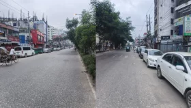 গ্যাসের জন্য রাতভর অপেক্ষা, হাজীপাড়া পাম্পে গাড়ির সারি ছাড়িয়েছে বিটিভি 