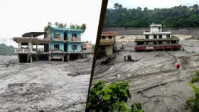 চোখের সামনে পাহাড়ি ঢল: ‘দৌড়াও!’ বলে বাস থেকে ঝাঁপ, ৫০০ সিঁড়ি পেরিয়ে প্রাণ বাঁচালেন দম্পতি