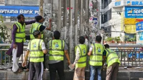 মিরপুরে মেট্রোরেলের পিলারে আঁকা হবে জুলাই গ্রাফিতি