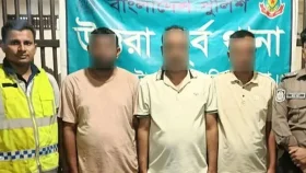 স্বর্ণের দোকানে চাঁদা দাবি: অবসরপ্রাপ্ত পুলিশ পরিদর্শকসহ গ্রেফতার ৩ জনের রিমান্ড শুনানি রবিবার