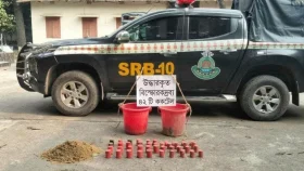 রাজবাড়ীতে পরিত্যক্ত অবস্থায় ৪২টি অবিস্ফোরিত ককটেল উদ্ধার