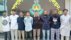 বিদেশি পিস্তল-গুলিসহ ‘ফোর স্টার’ গ্রুপের ৮ সদস্য গ্রেফতার