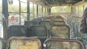 ডেমরায় আগুনে পুড়লো জগন্নাথ বিশ্ববিদ্যালয়ের বাস