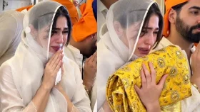 মন্দিরে অঝোরে কাঁদলেন সারা, কারণ অজানা