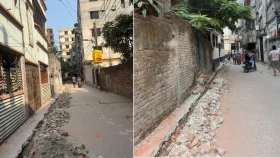 অবৈধভাবে সড়কে খোঁড়াখুঁড়ি করছিলেন দুজন, পুলিশে দিলো ডিএসসিসি