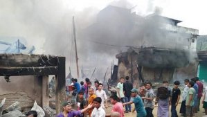 রুমা বাজারে অগ্নিকাণ্ড