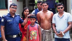 বগুড়া থেকে উদ্ধার হওয়ার শিশু সাগর ও অপহরণকারী চক্রের সদস্য সুজন ও রাবেয়া