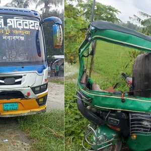 মুন্সীগঞ্জে বাস-অটোরিকশার সংঘর্ষে প্রাণ গেলো দুজনের