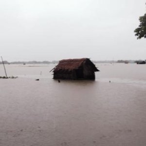 ভারী বর্ষণে পাইকগাছায় ৩৭৫৫ ঘের-পুকুর ভেসে গেছে