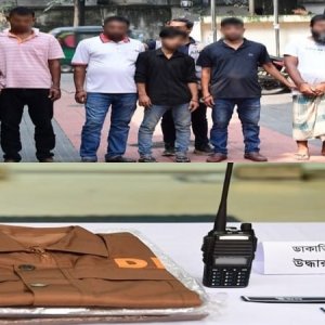 ঢাকায় ৫ ডাকাত গ্রেফতার, ডিবি পুলিশের জ্যাকেট-ওয়াকিটকি উদ্ধার