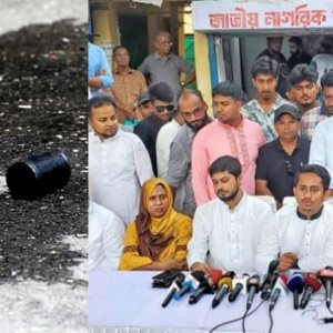 বগুড়ায় সারজিস আলমের সভাস্থলের বাইরে ককটেল হামলা