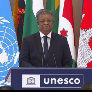 ইউনেস্কোর সভাপতি হিসেবে সাধারণ অধিবেশনে ভাষণ দিলেন রাষ্ট্রদূত তালহা