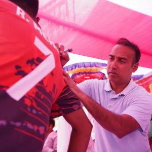 চাঁদপুরে ফুটবল ফাইনালে দর্শকদের ঢল দেখলেন তাবিথ আউয়াল