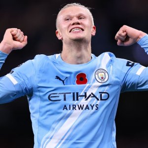 হাল্যান্ডের জোড়া গোলে দুইয়ে উঠেছে ম্যানসিটি