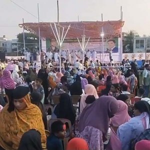 বিএনপি প্রার্থীর মনোনয়ন স্থগিতাদেশ প্রত্যাহারের দাবিতে সমাবেশ