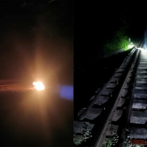 ব্রাহ্মণবাড়িয়ায় আবারও রেললাইনে আগুন
