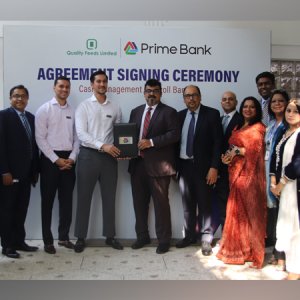 প্রাইম ব্যাংকের সঙ্গে পে-রোল ও ক্যাশ ম্যানেজমেন্ট সেবা চুক্তি করলো কোয়ালিটি ফিডস