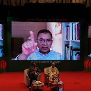 একটি দল একাত্তরে লাখ লাখ মানুষকে হত্যা করে এখন জনগণের ভোট চায়: তারেক রহমান