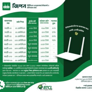 বিটিসিএলের নতুন ইন্টারনেট প্যাকেজ ঘোষণা