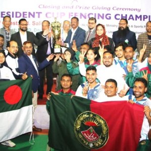 প্রেসিডেন্ট কাপ ফেন্সিংয়ে যুগ্ম চ্যাম্পিয়ন নৌবাহিনী ও আনসার