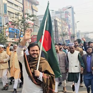 শাপলা কলির পক্ষে এনসিপির প্রার্থী আরিফুল ইসলামের গণসংযোগ