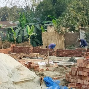 আশ্রয়ণ প্রকল্পের জায়গা দখল করে পাকা স্থাপনা নির্মাণ