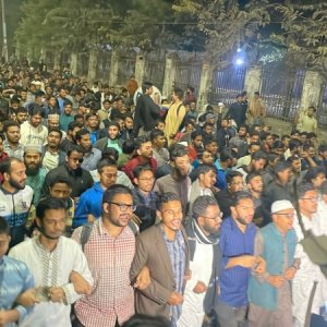 ডাকসুর মিছিলে স্লোগান ‘তারেক রহমান জানেন নাকি, রেজাউল খুনের নায়ক আপনি’