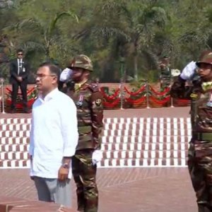 জাতীয় স্মৃতিসৌধে প্রধানমন্ত্রীর শ্রদ্ধা