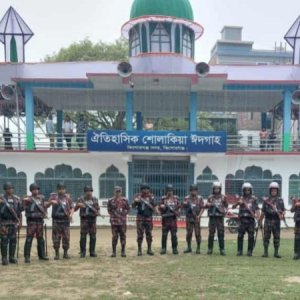 শোলাকিয়া ঈদ জামাতের নিরাপত্তায় বিজিবি মোতায়েন