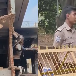 ৩২ নম্বরে সতর্ক অবস্থানে পুলিশ 