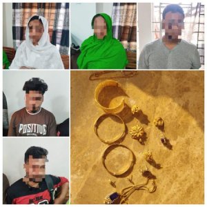 রাজধানীতে বাসা থেকে চুরি যাওয়া স্বর্ণালংকার উদ্ধারসহ গ্রেফতার ৫