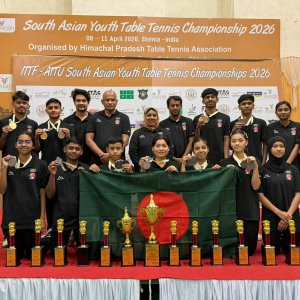 সাউথ এশিয়ান ইয়ুথ টিটিতে ৮ পদক নিয়ে রানার্স আপ বাংলাদেশ 