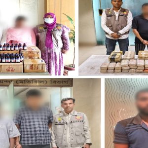 রাজধানীতে বিপুল পরিমাণ হেরোইন ও ইয়াবাসহ গ্রেফতার ৬