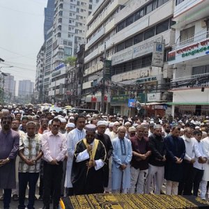 নয়াপল্টনে মিজানুর রহমান সিনহার দ্বিতীয় জানাজা