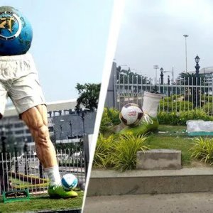 মমতার নকশা করা সেই বিতর্কিত ভাস্কর্য গুঁড়িয়ে দিলো বিজেপি সরকার