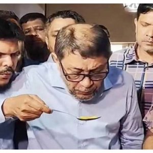 খাবার মুখে দেওয়ার সময় স্বাস্থ্যমন্ত্রীর চামচে ফুঁ দেওয়া লোকটি কে