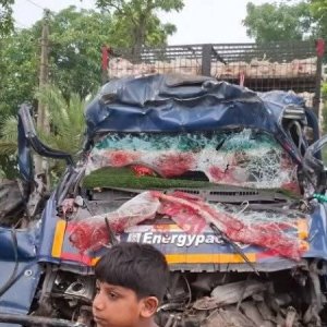 দাঁড়িয়ে থাকা ট্রাকের পেছনে পিকআপের ধাক্কায় ৪ জন নিহত