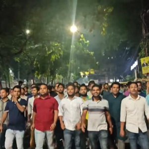 বাজেটকে স্বাগত জানিয়ে কবি নজরুল কলেজ ছাত্রদলের আনন্দ মিছিল