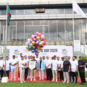অলিম্পিক ডে-২০২৬ উদযাপনে ঢাকায় বর্ণাঢ্য র‍্যালি