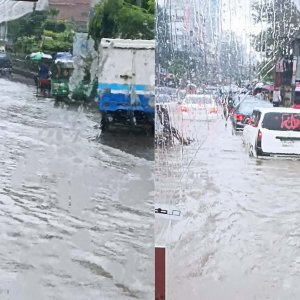 টানা বৃষ্টিতে পানিতে তলিয়েছে ঢাকা, ভোগান্তিতে নগরবাসী