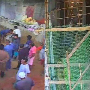 একই স্টাইলে এবার ব্যবসায়ীর ভবনে হামলা-ভাঙচুর-বিস্ফোরণ, সবার মুখে ছিল মাস্ক