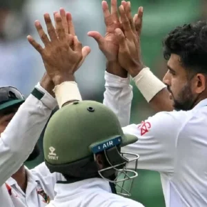 Nayeem strikes with the last ball before lunch as West Indies reach 213 for six, still 59 behind in Mirpur