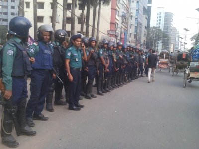 নয়াপল্টনে বিএনপির সমাবেশে পুলিশি নিরাপত্তা