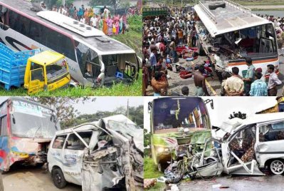 সড়ক দুর্ঘটনায় ঝরে গেছে অসংখ্য প্রাণ