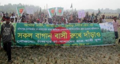 প্রতিবাদে মুখর হাজার হাজার চা শ্রমিক