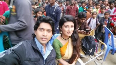 শ্যুটিং প্যাকআপের আগে রোজ-অমৃতা
