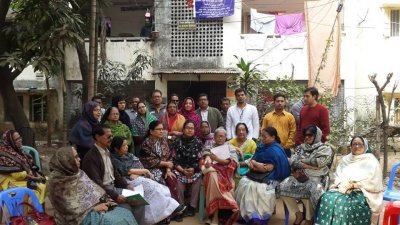 কলোনিবাসীদের সাথে থাকার অঙ্গীকার করেছে বাংলাদেশ মহিলা পরিষদ