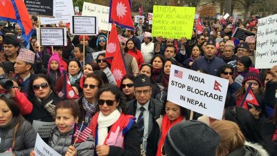 ভারতীয় অবরোধের বিরুদ্ধে যুক্তরাষ্ট্রে নেপালিদের বিক্ষোভ