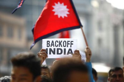 নেপালে ভারতীয় অবরোধের বিরুদ্ধে প্রতিবাদ